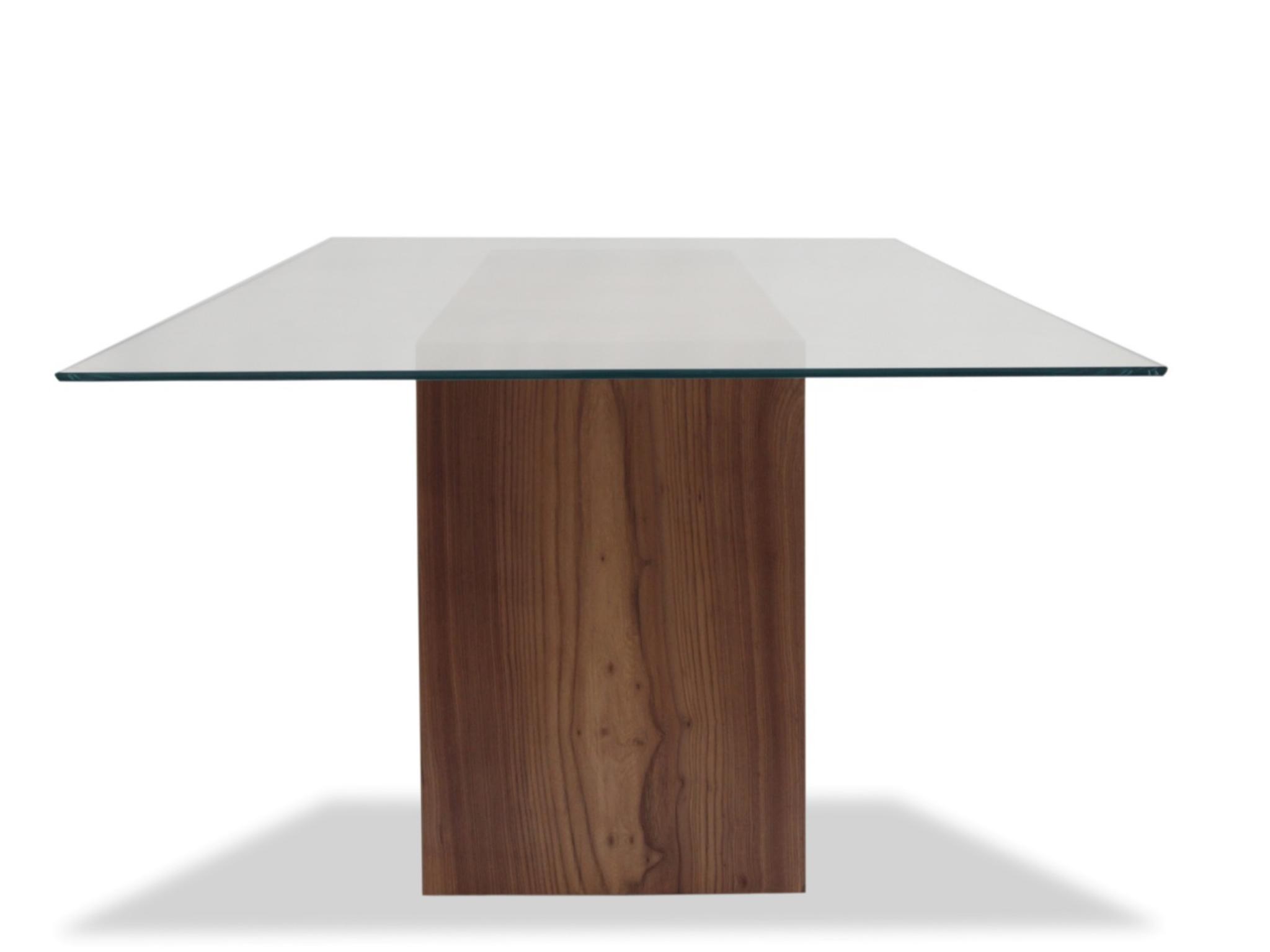Rotsen Glass Top & Solid Elm Wood Dining Table 03