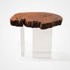 Bahia Pequi & Acrylic Side Table - Image 9