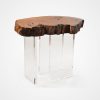Bahia Pequi & Acrylic Side Table - Image 2