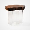 Bahia Pequi & Acrylic Side Table - Image 3