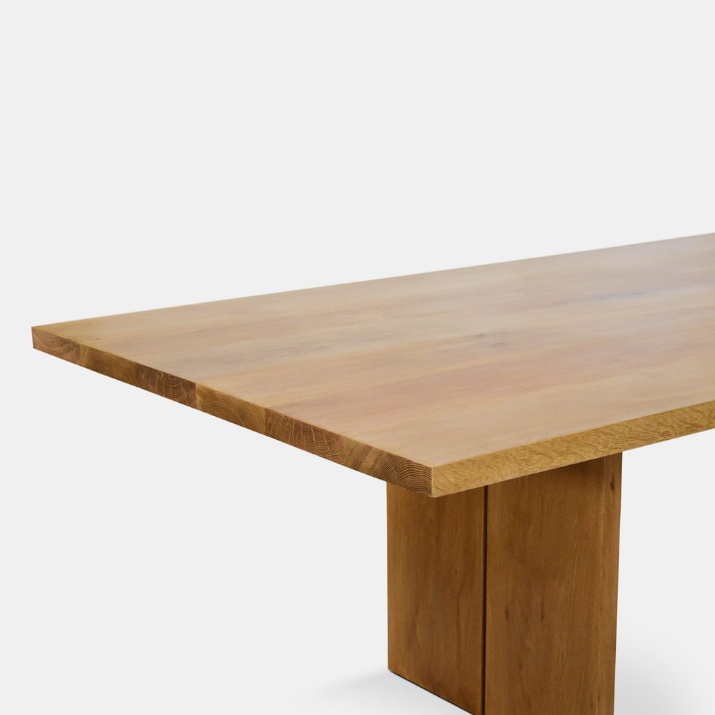 White Oak Wood Planks Dining Table Rotsen Furniture