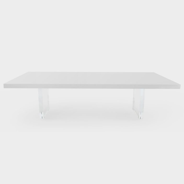 High Gloss White Lacquer Dining Table Rotsen Furniture